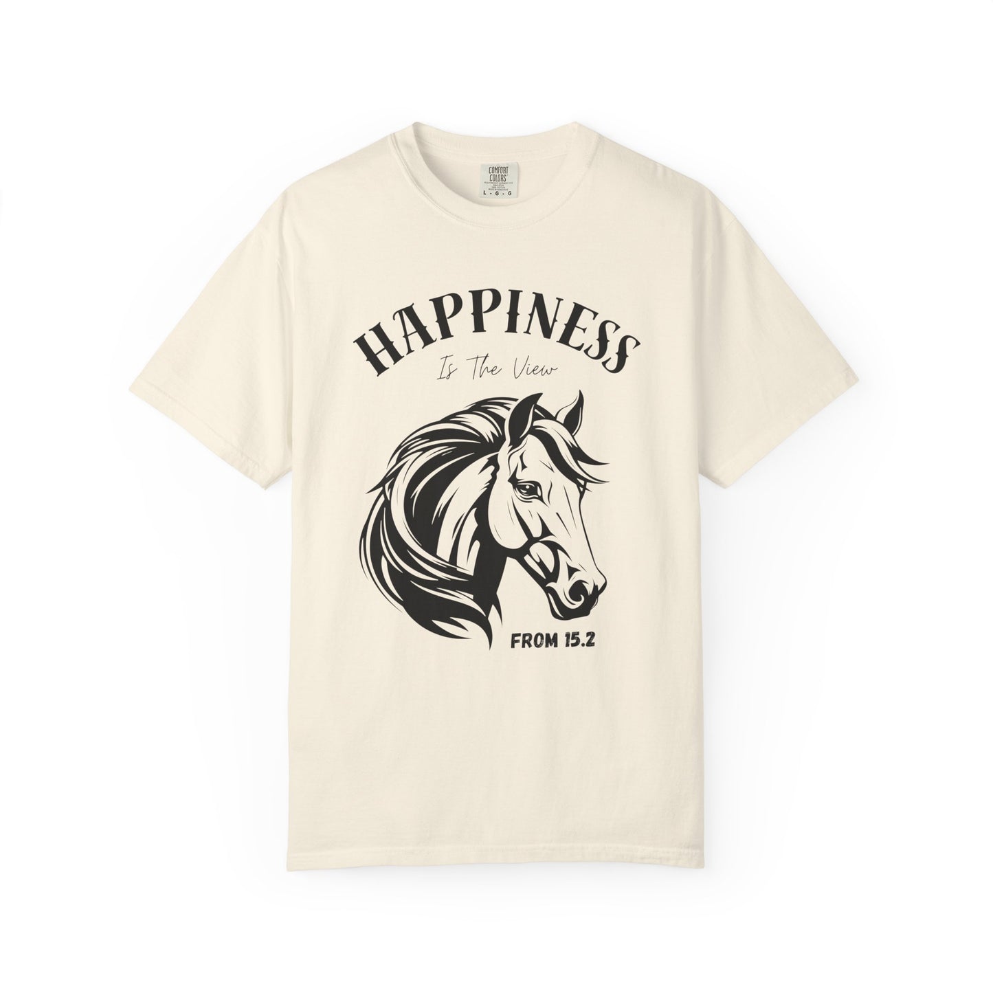 Ivory t shirt with horse head and nice saying