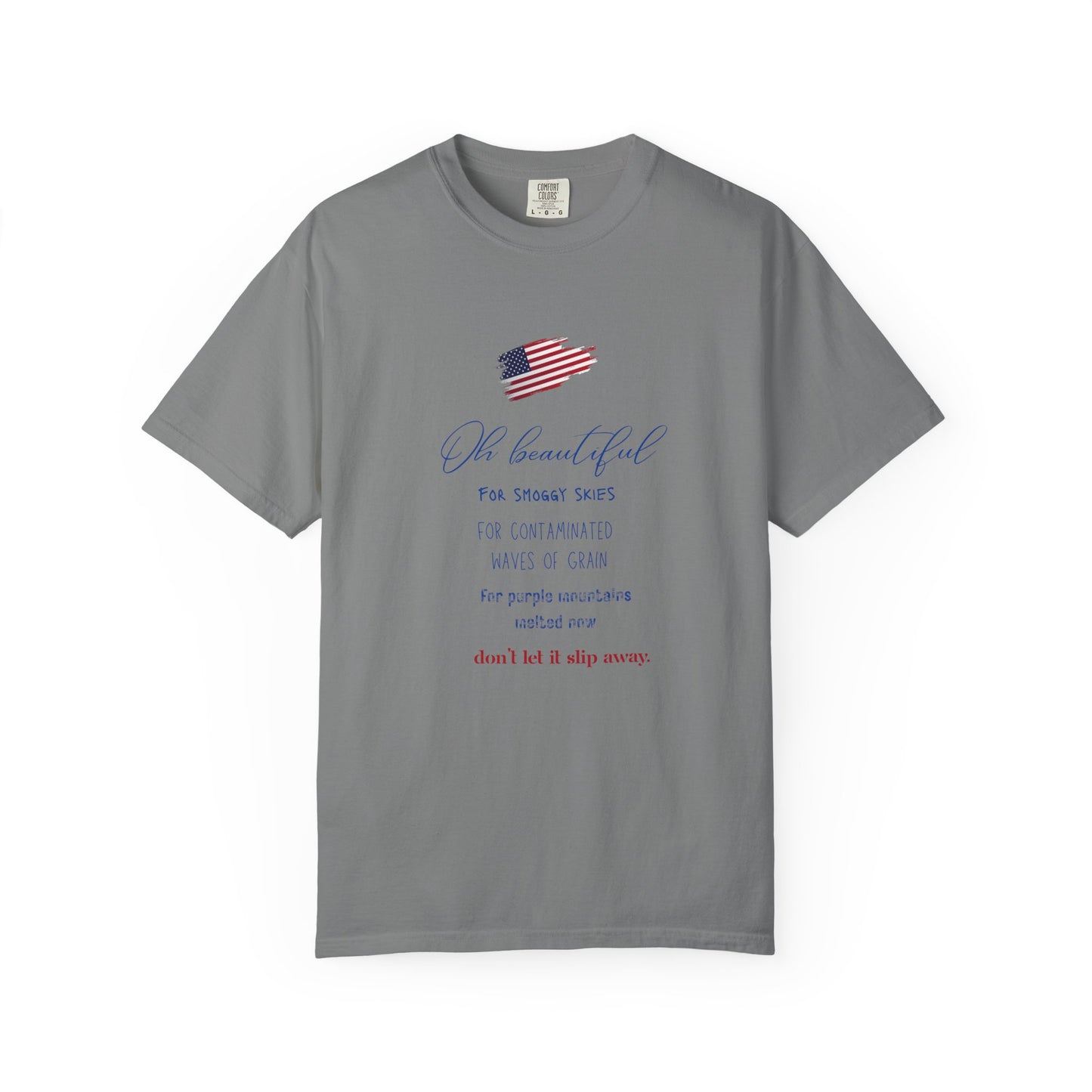 American Flag T shirt grey