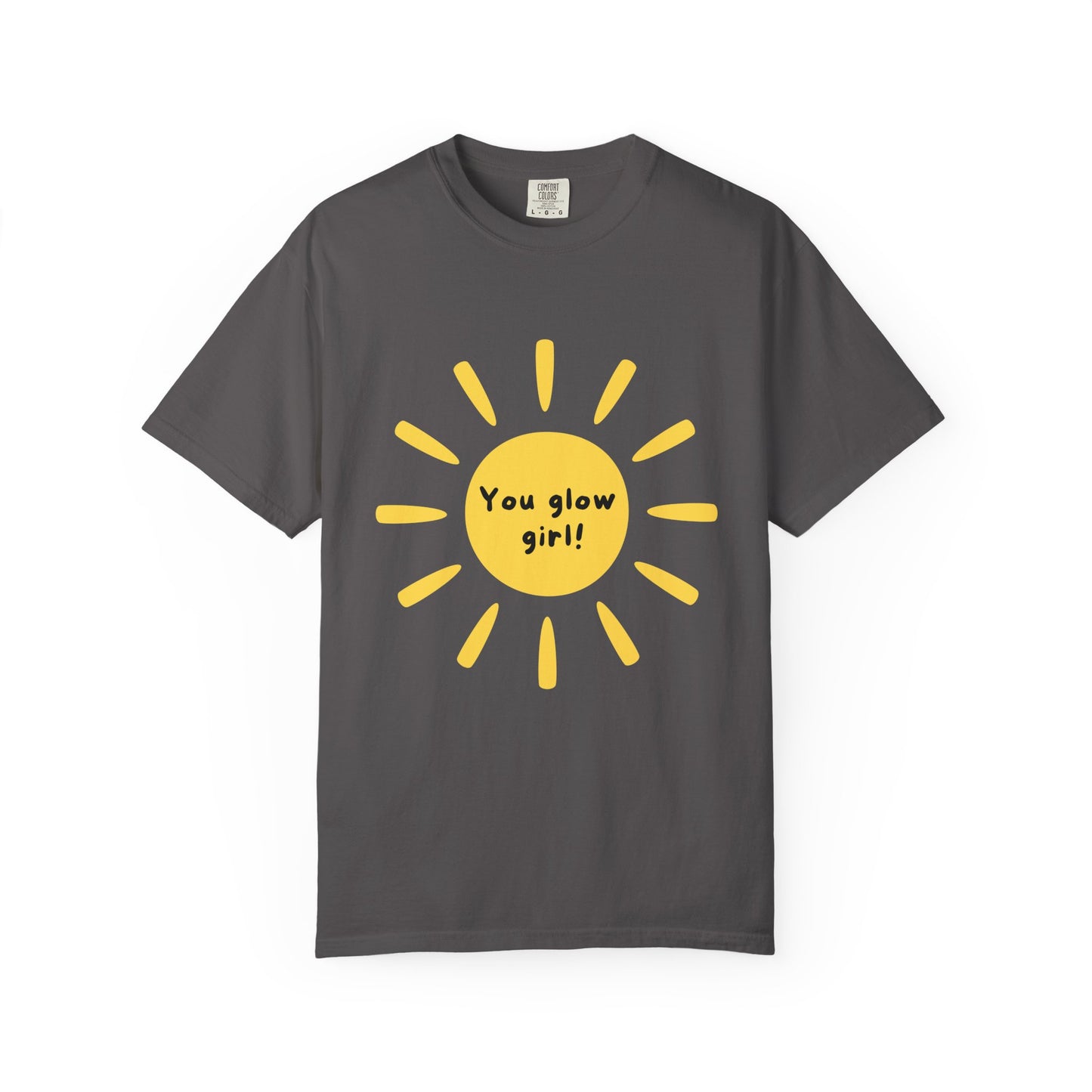 Graphic T shirt sun dark grey gray