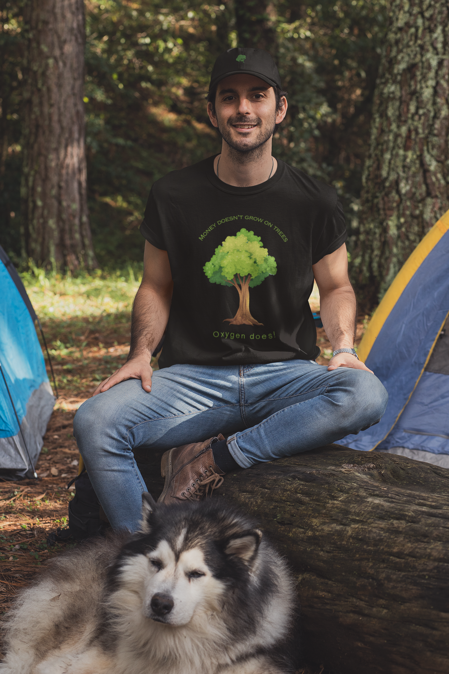 "Money Doesn’t Grow on Trees But Oxygen Does" Eco Friendly T shirt