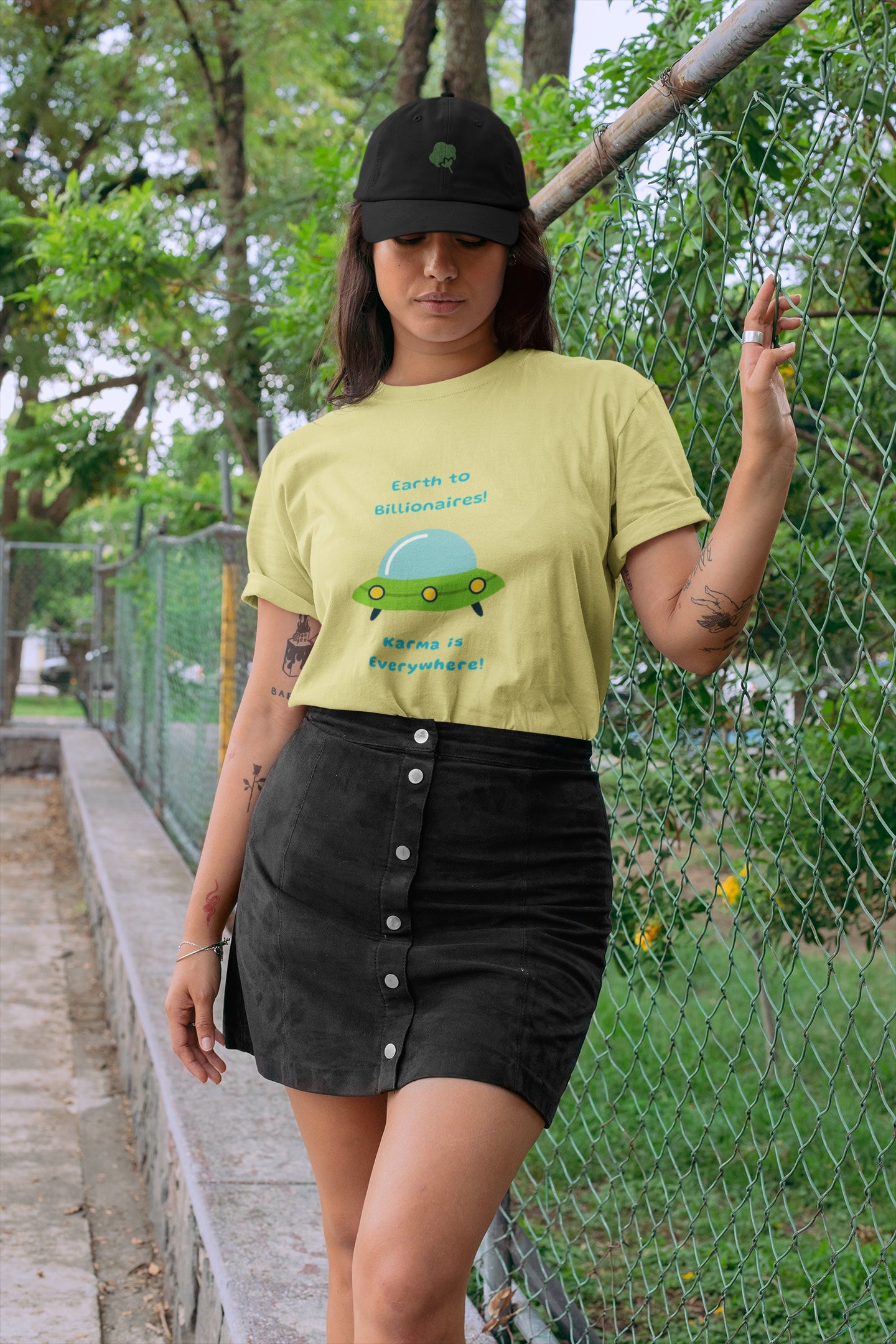 "Earth to Billionaires, Karma Is Everywhere" Unisex 100% Cotton T-shirt