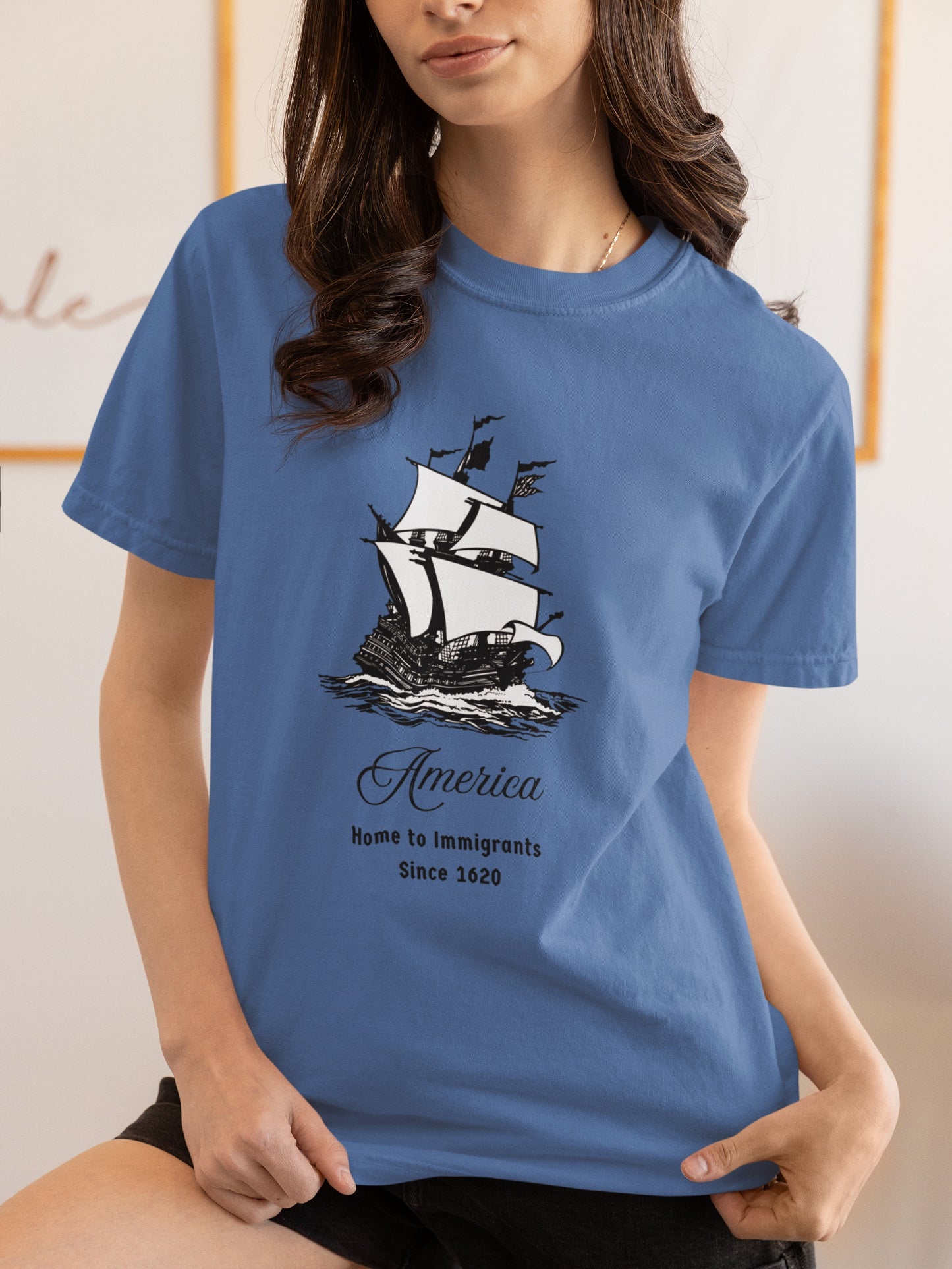 "America. Home To Immigrants Since 1620." Social Justice Tee Shirt,