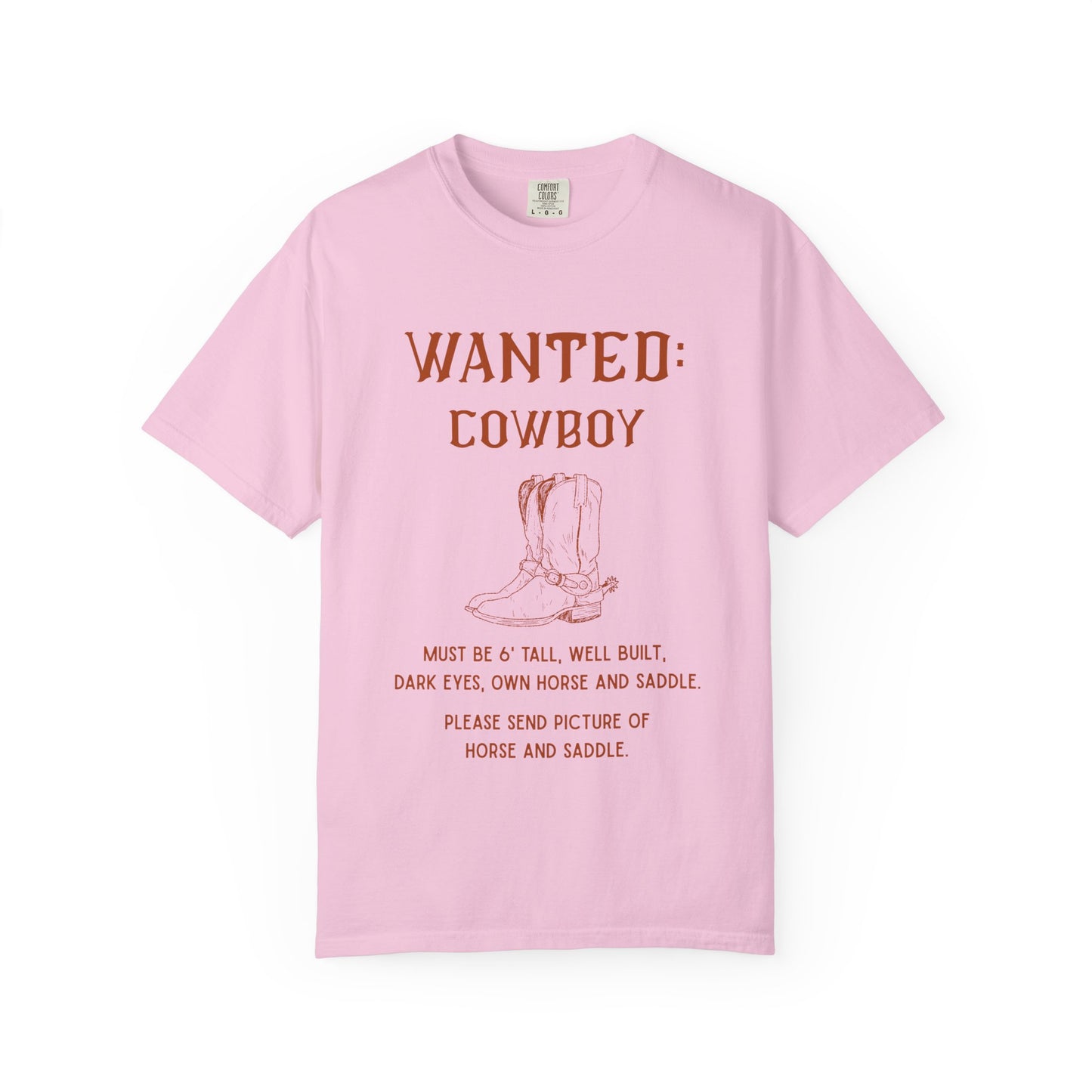"Wanted: Cowboy..." Vintage Vibe Cowgirl T-shirt