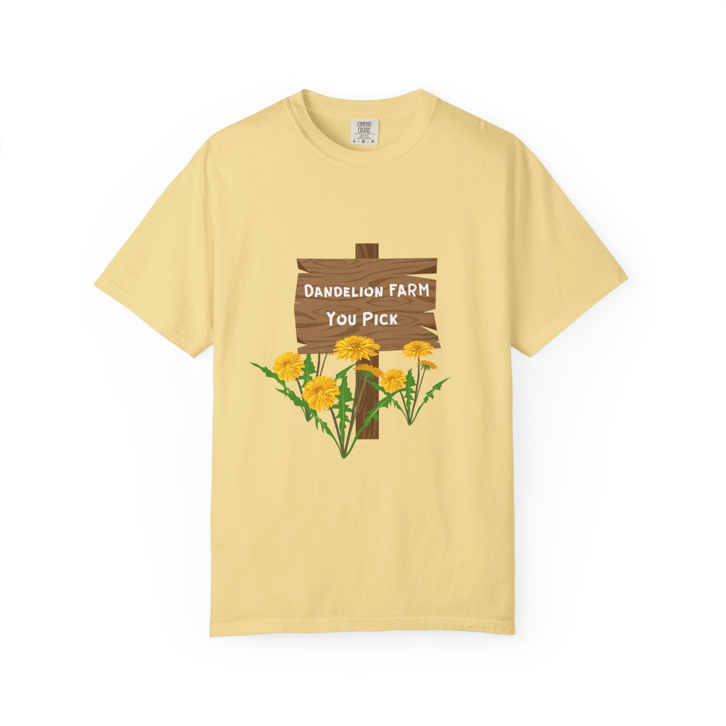 "Dandelion Farm. You Pick" 100% Cotton Shirt for Gardeners