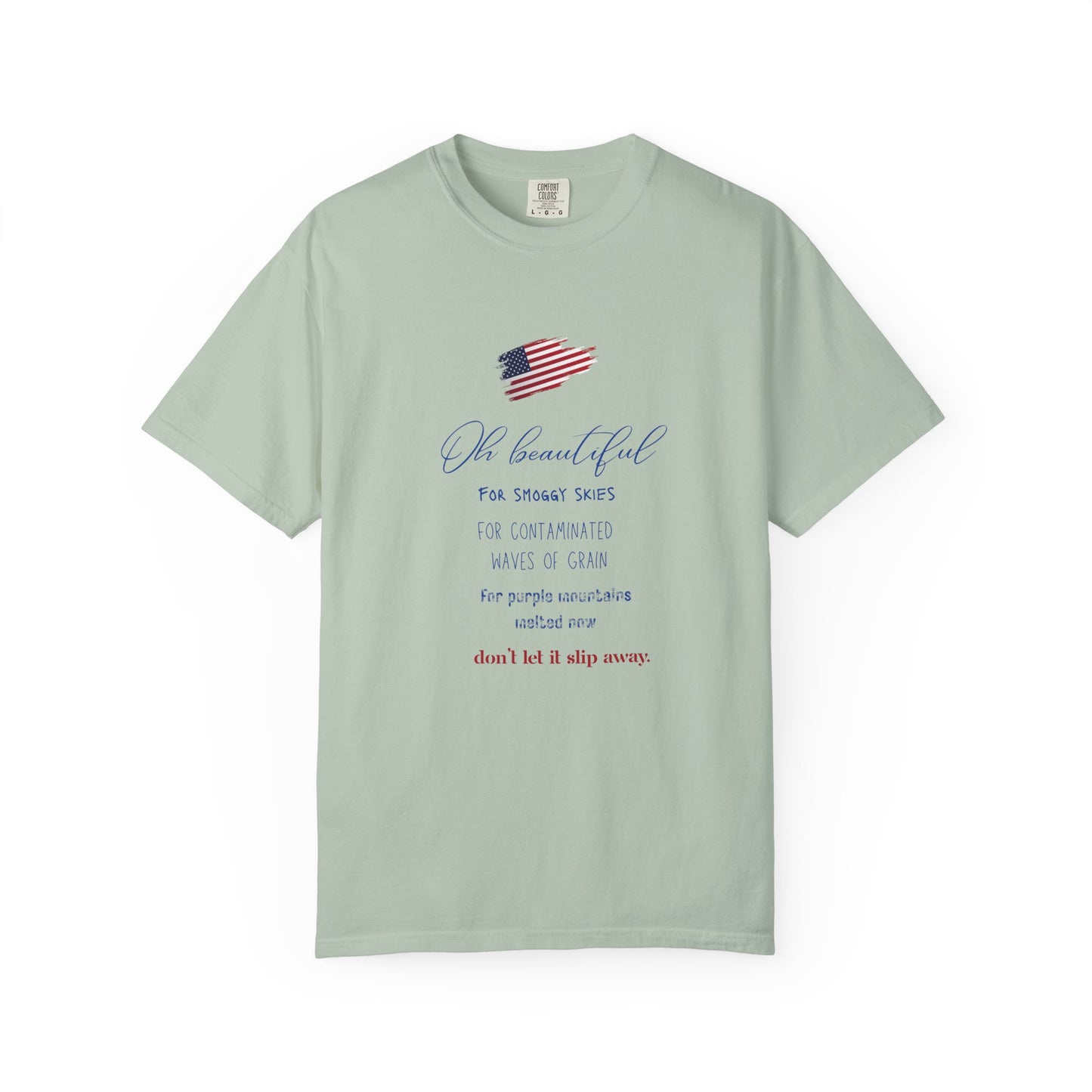 American Flag T shirt green
