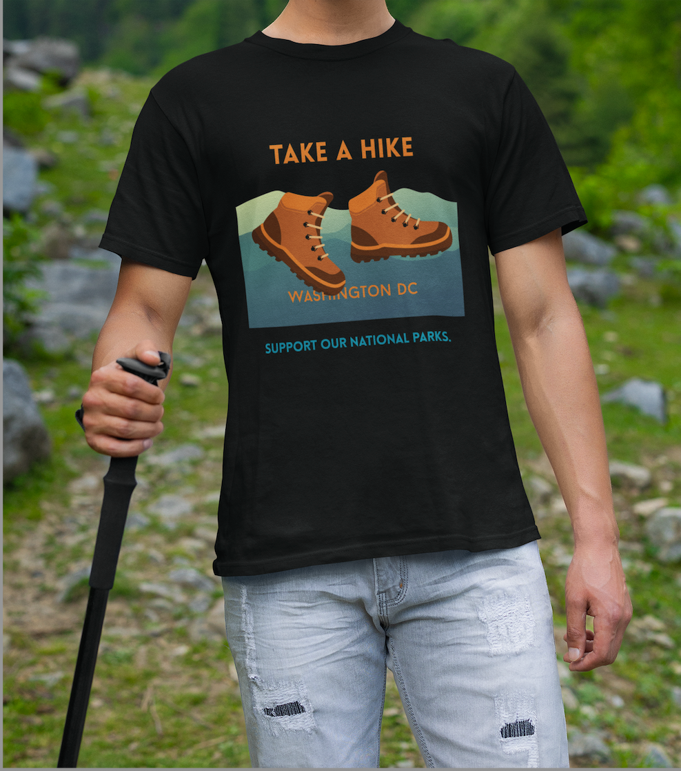 "Take A Hike Washington DC" Graphic T-shirt for National Park Lovers