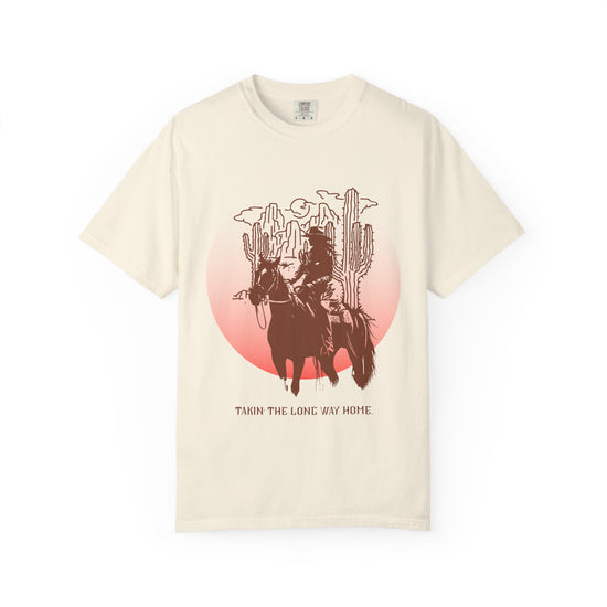 "Takin' The Long Way Home" Vintage Cowgirl Tee