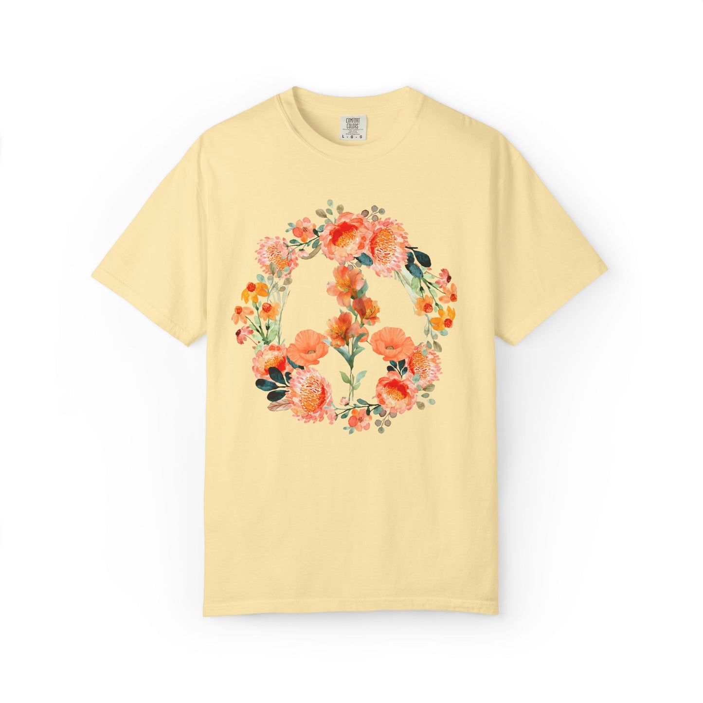 "Floral Peace Sign" Flower Lover's Peace Tee