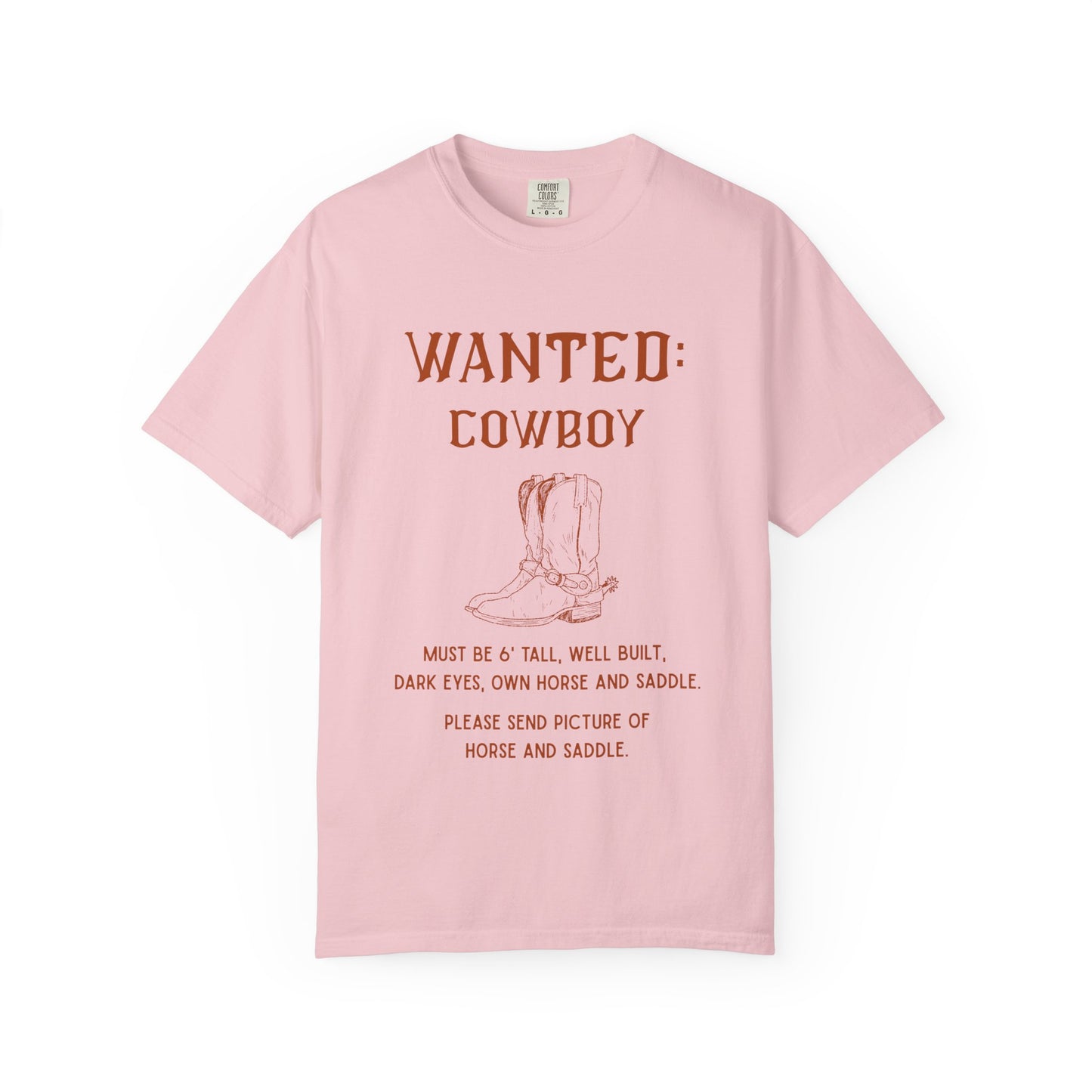 "Wanted: Cowboy..."  Vintage Cowgirl Tee