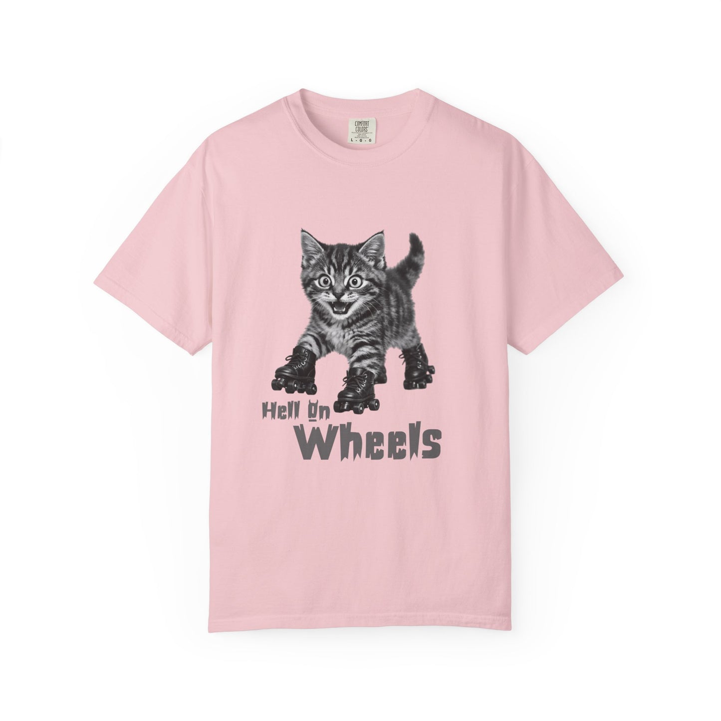 "Hell On Wheels" Roller Skating Cat Tee