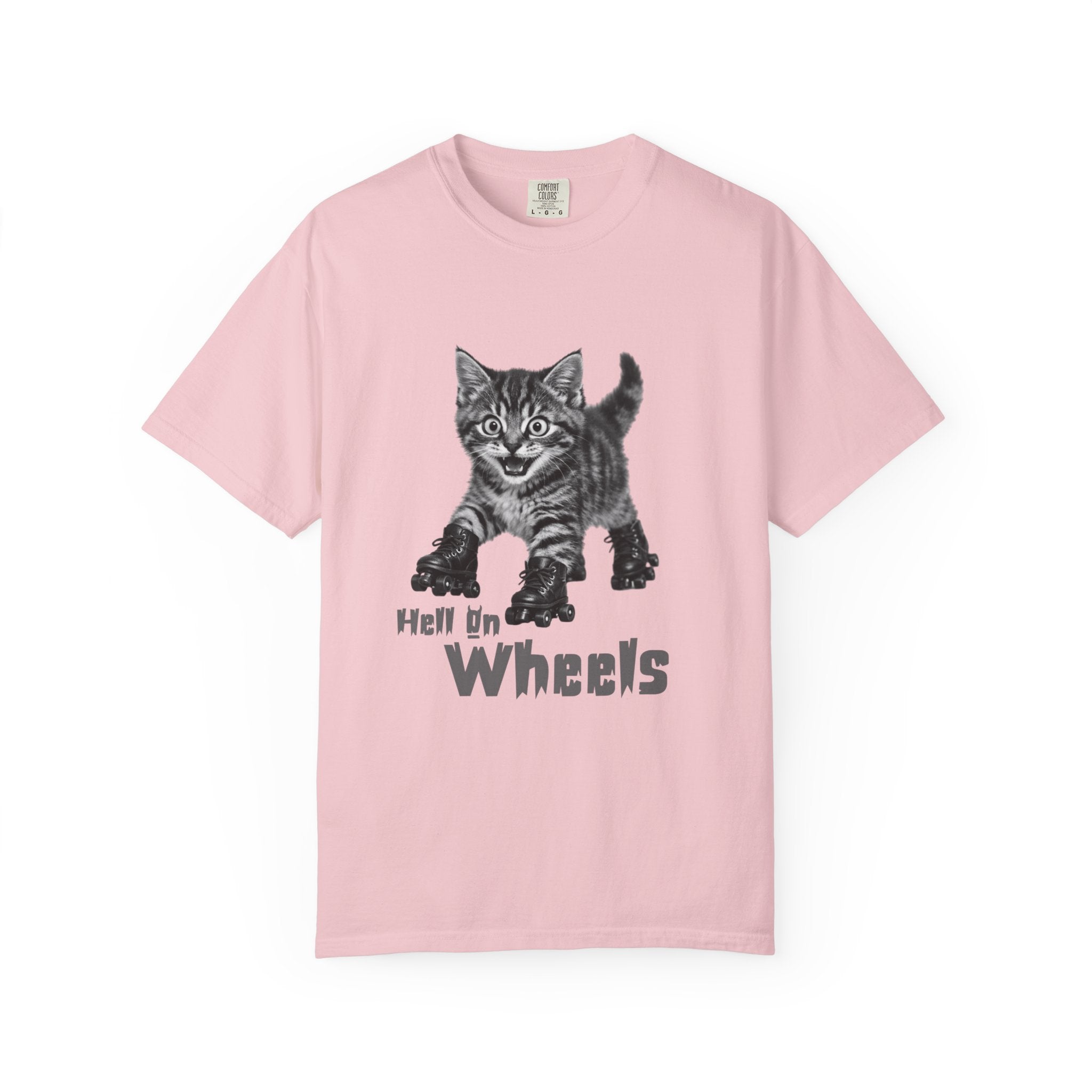 "Hell On Wheels" Roller Skating Cat Tee