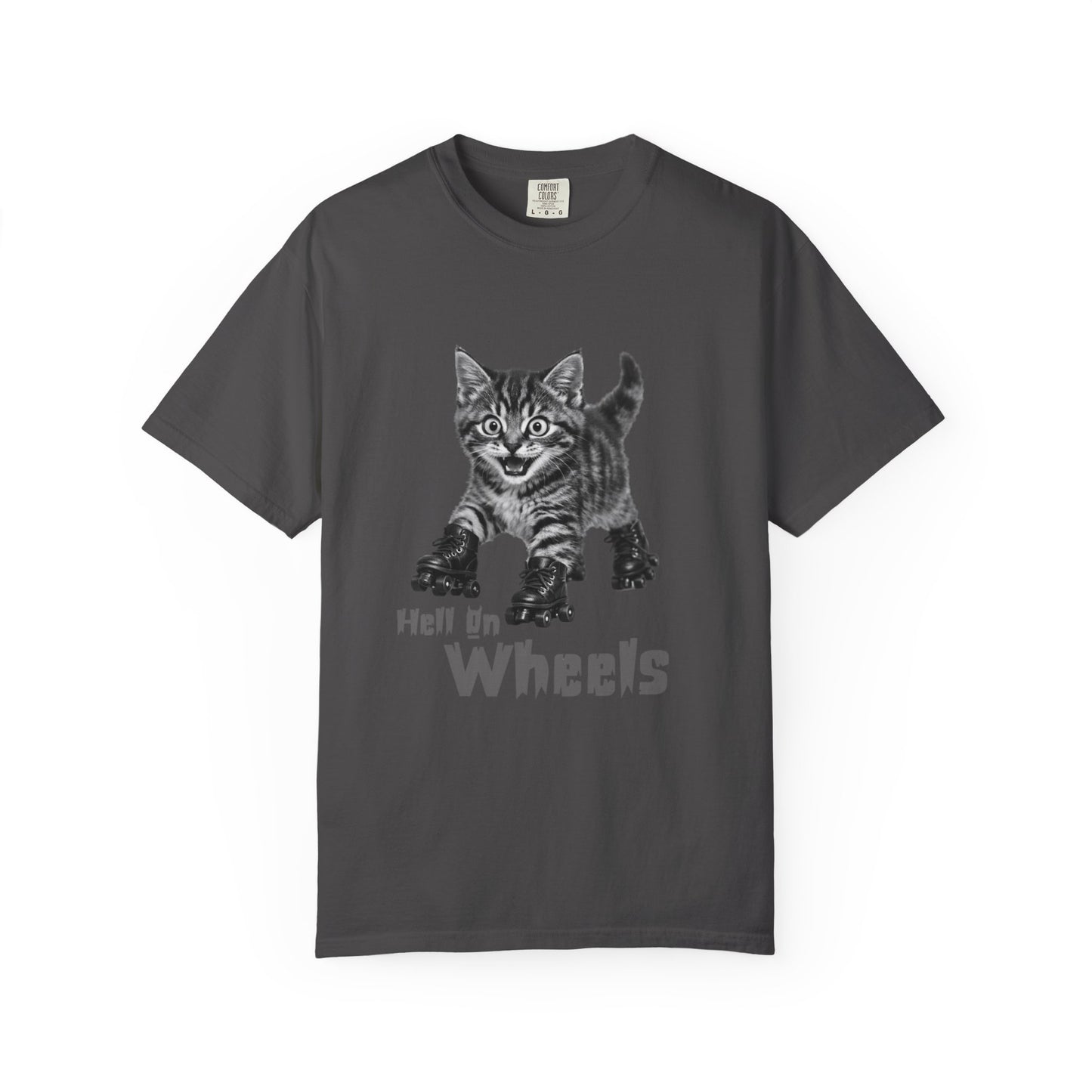 "Hell On Wheels" Roller Skating Cat Tee