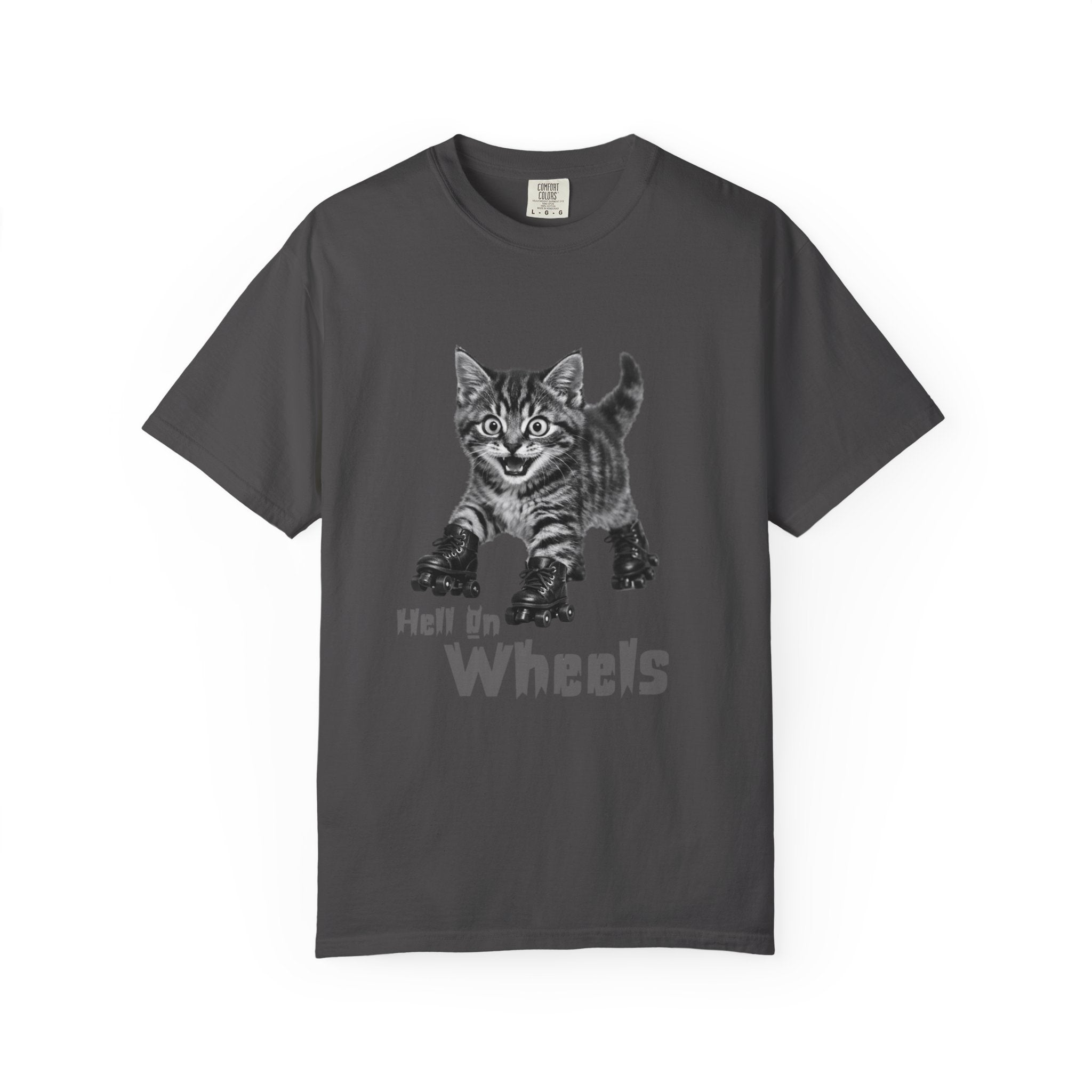 "Hell On Wheels" Roller Skating Cat Tee