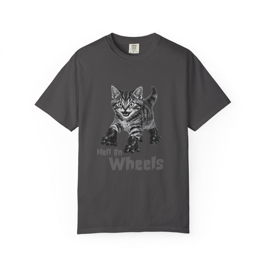 "Hell On Wheels" Roller Skating Cat Tee