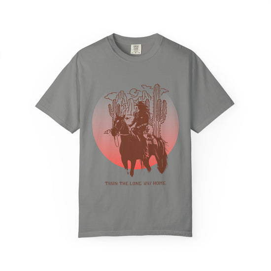 "Takin' The Long Way Home" Vintage Cowgirl Tee
