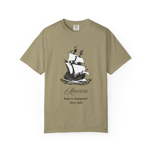 "America. Home To Immigrants Since 1620."   Social Justice Tee Shirt,