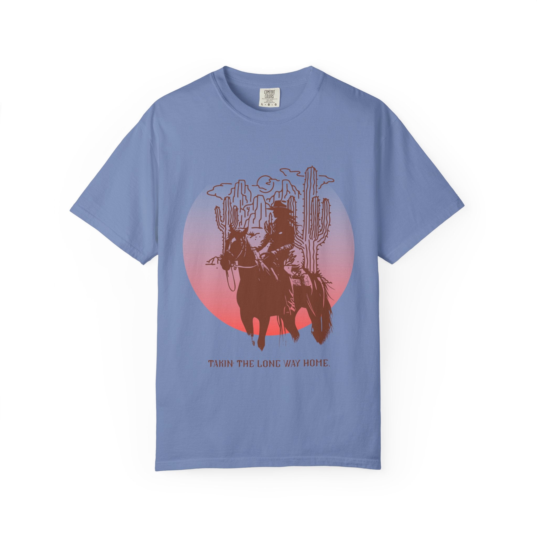 "Takin' The Long Way Home" Vintage Cowgirl Tee
