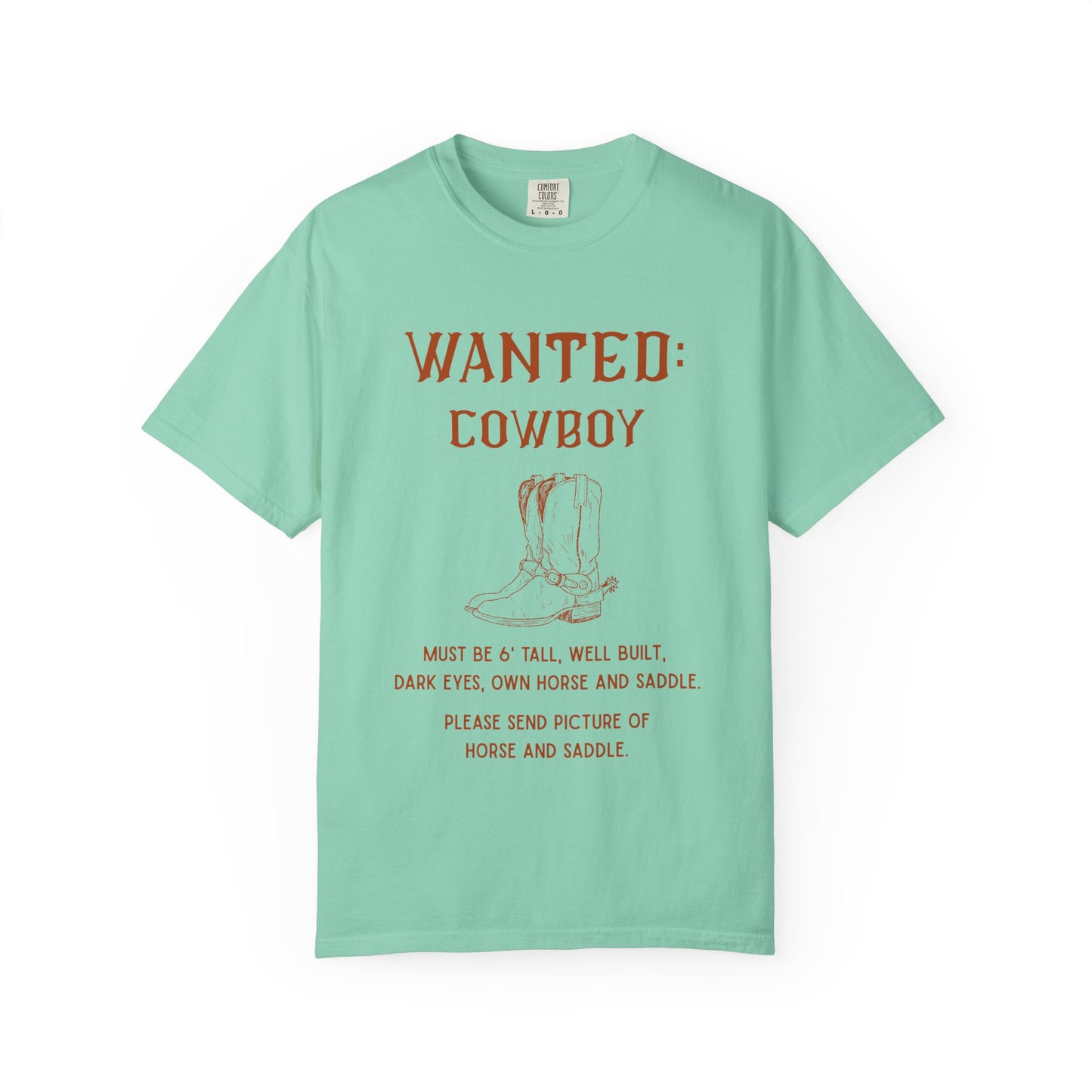 "Wanted: Cowboy..."  Vintage Cowgirl Tee