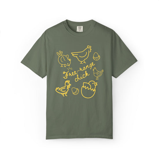 "Free Range Chick" Chicken Scribble Tee
