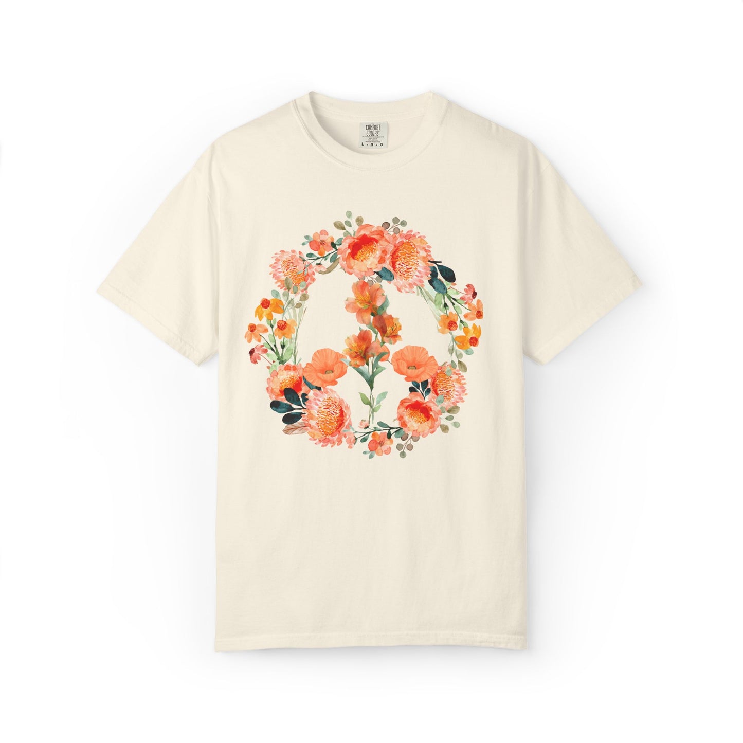 "Floral Peace Sign" Flower Lover's Peace Tee