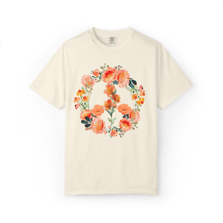 "Floral Peace Sign" Flower Lover's Peace Tee