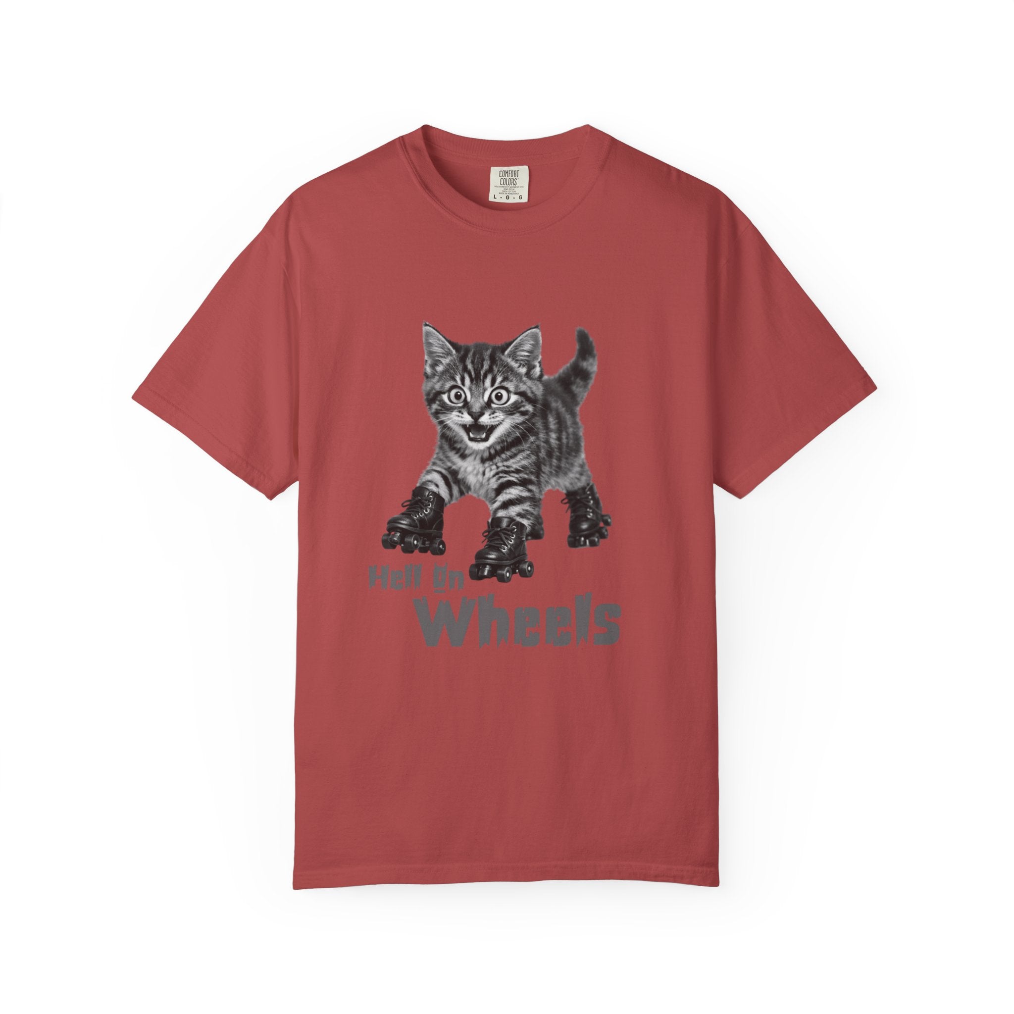 "Hell On Wheels" Roller Skating Cat Tee