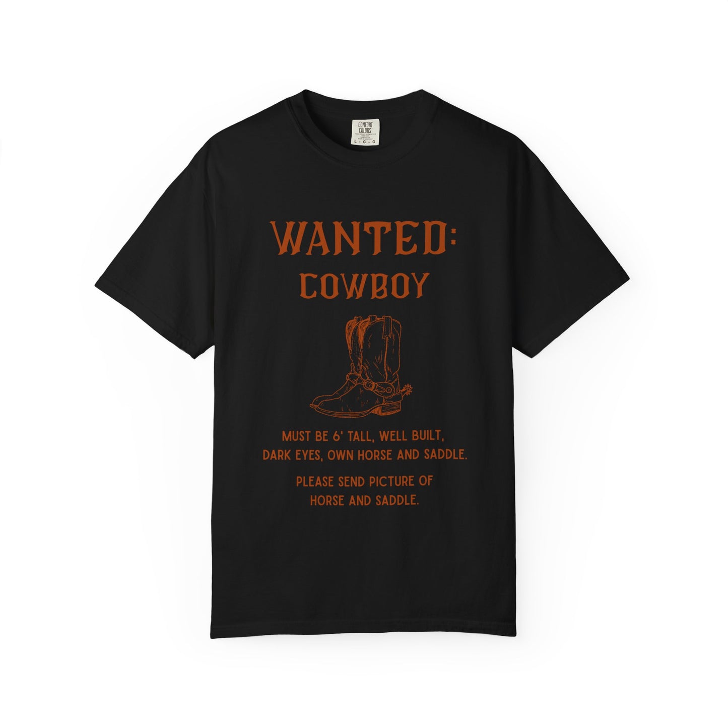 "Wanted: Cowboy..."  Vintage Cowgirl Tee