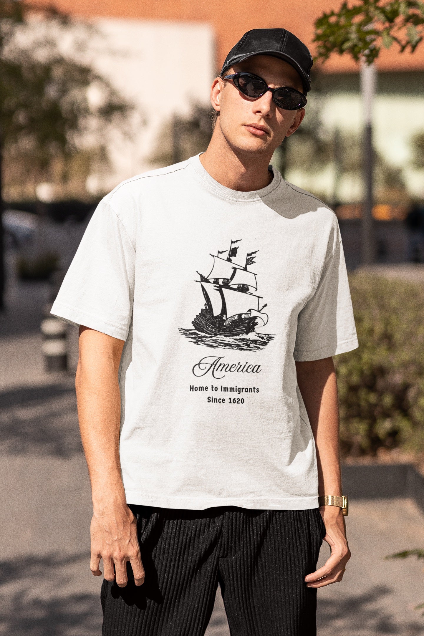 "America. Home To Immigrants Since 1620."   Social Justice Tee Shirt,