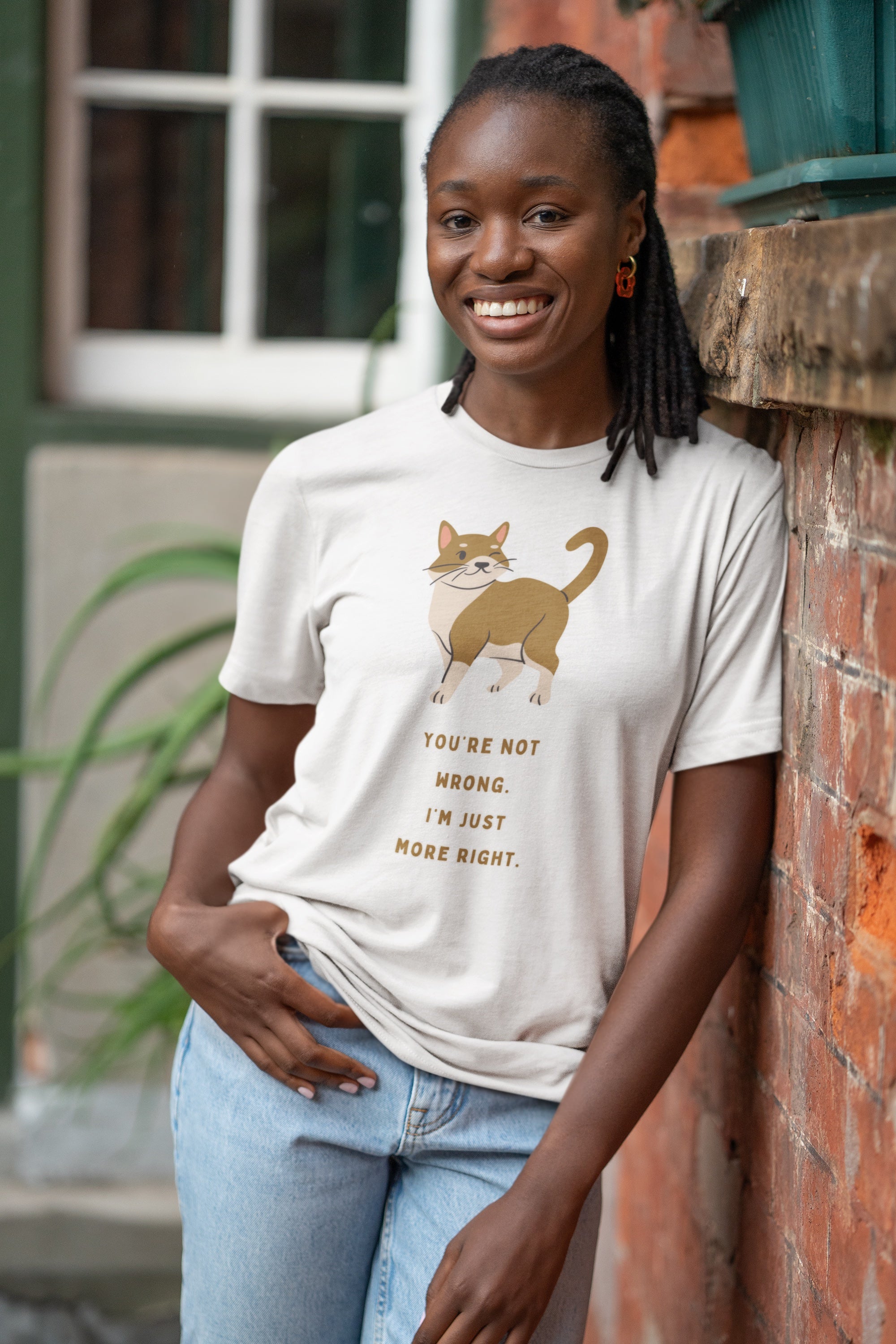 "You're Not Wrong, I'm Just More Right."  Snarky Cat Tee