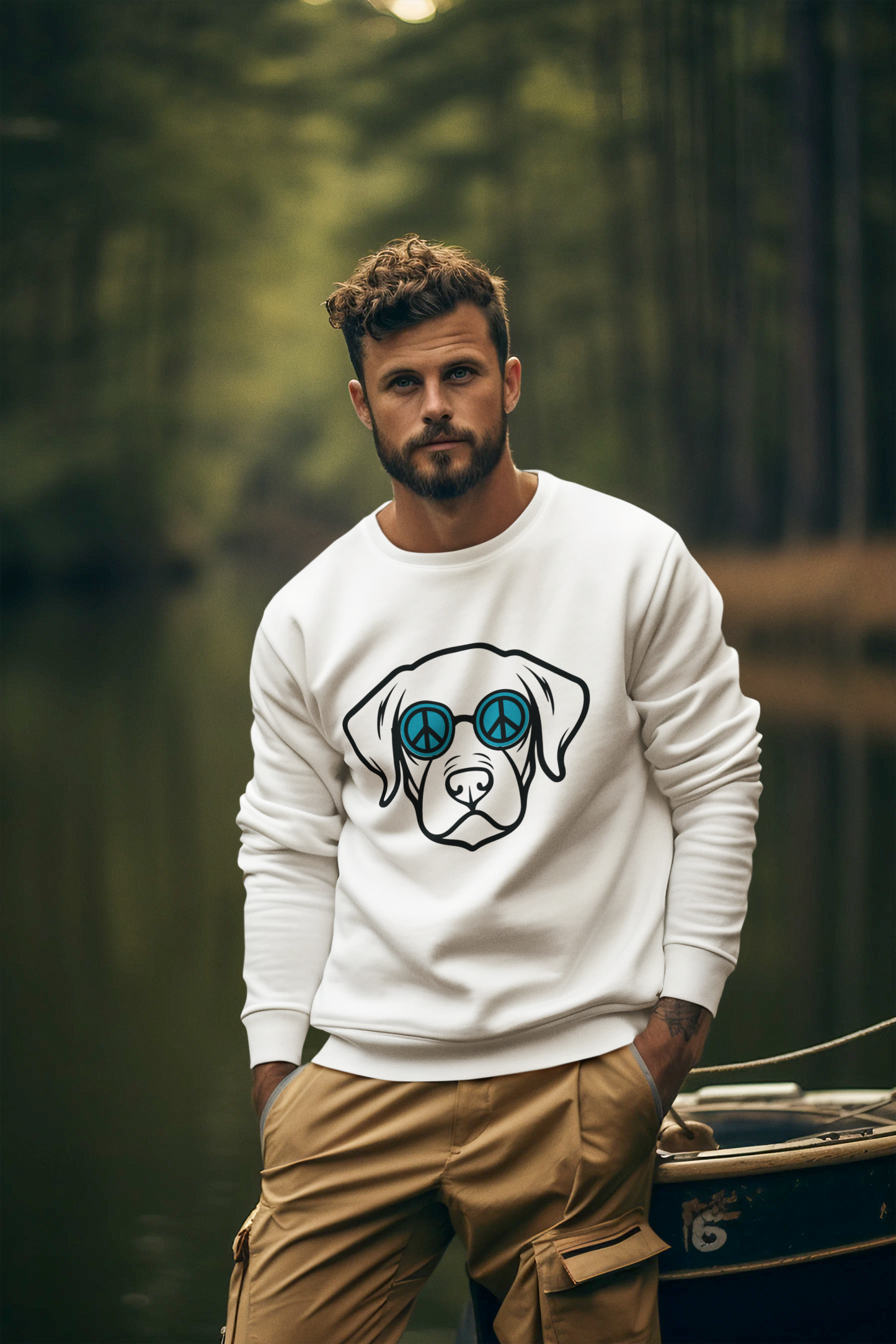"Peaceful Pup" Peace On Earth Sweatshirt
