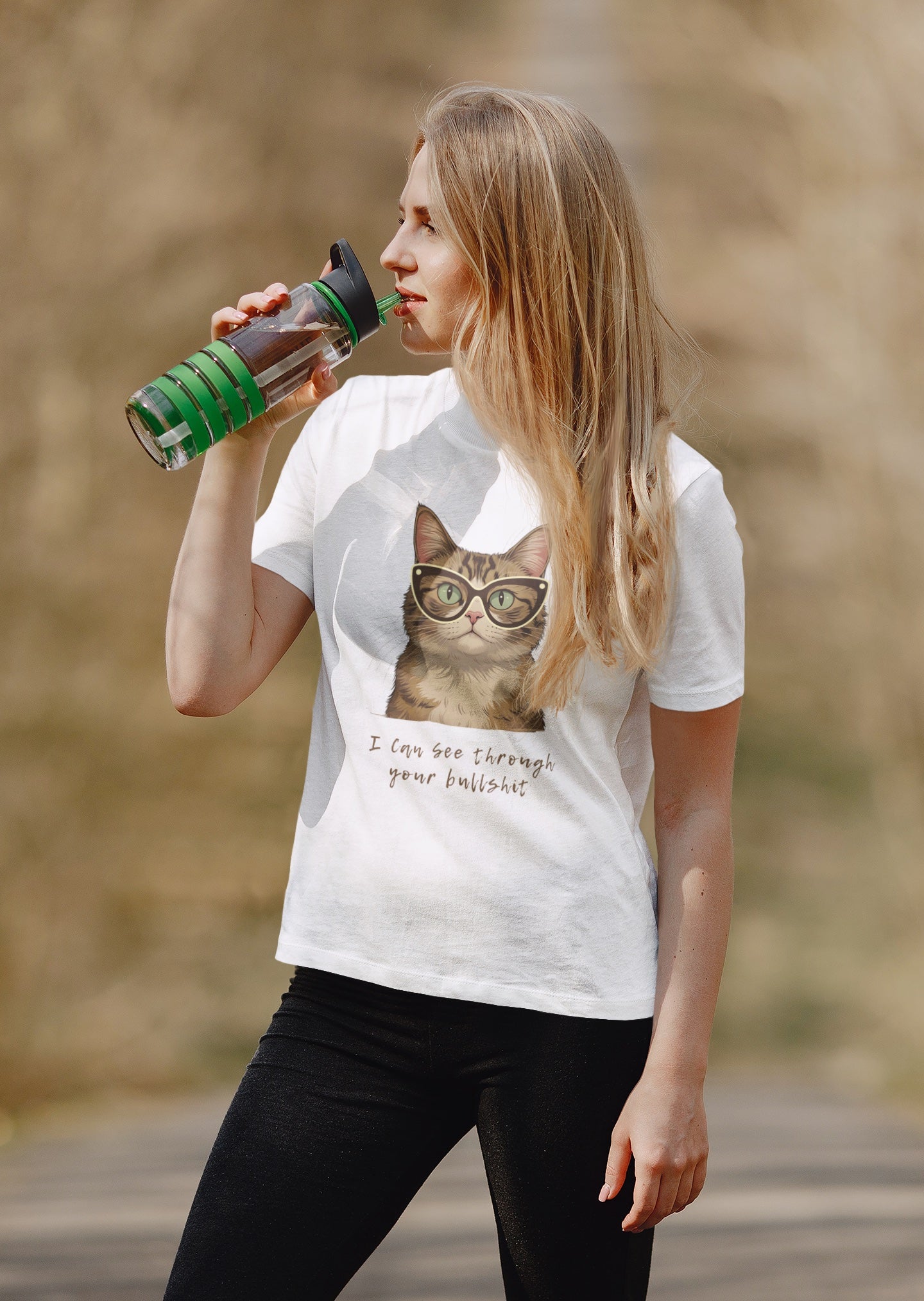 "I Can See Through Your Bullsh*t" Snarky Cat Tee
