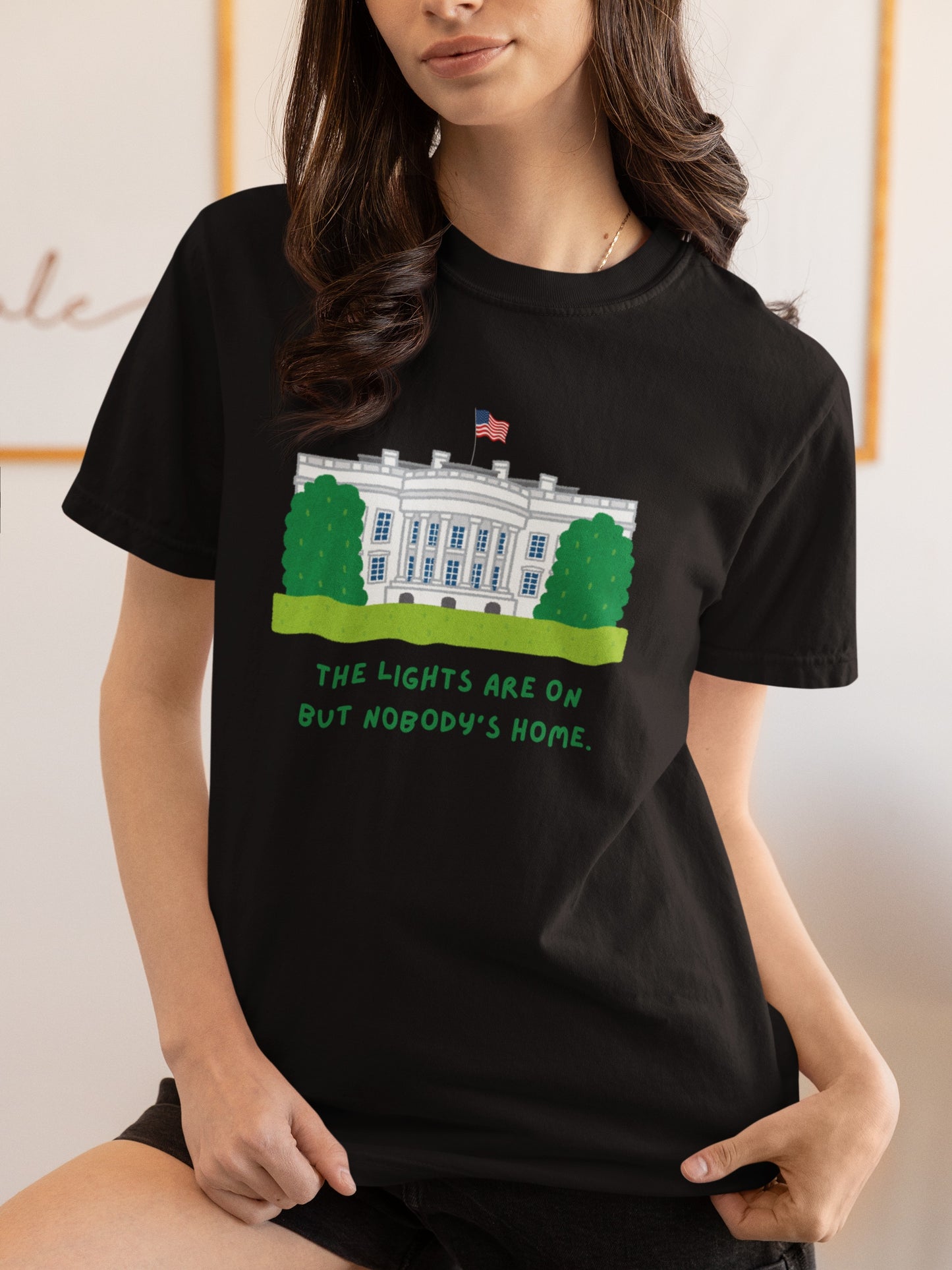 "The Lights Are On But Nobody's Home"  Humorous Political Tee