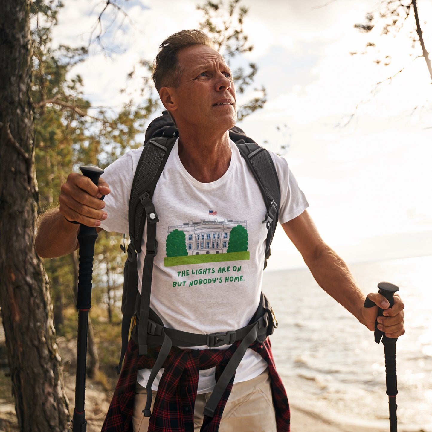 "The Lights Are On But Nobody's Home"  Humorous Political Tee