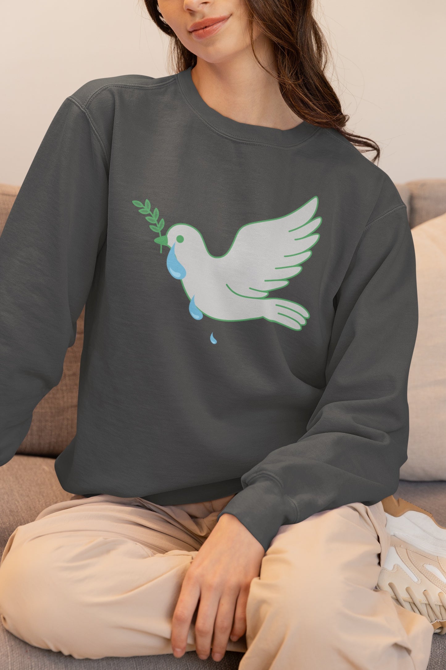 "Dove of  Peace" Unisex Cotton  Sweatshirt