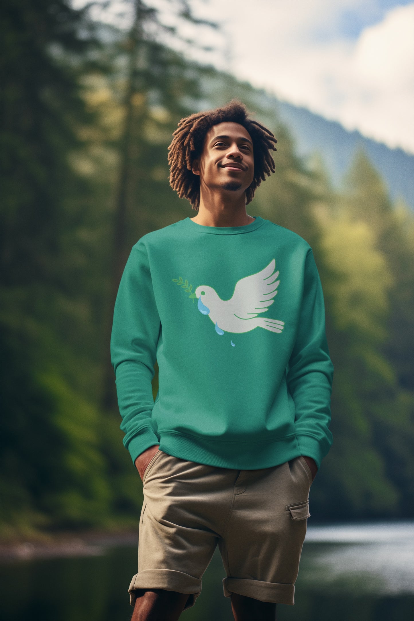 "Dove of  Peace" Unisex Cotton  Sweatshirt