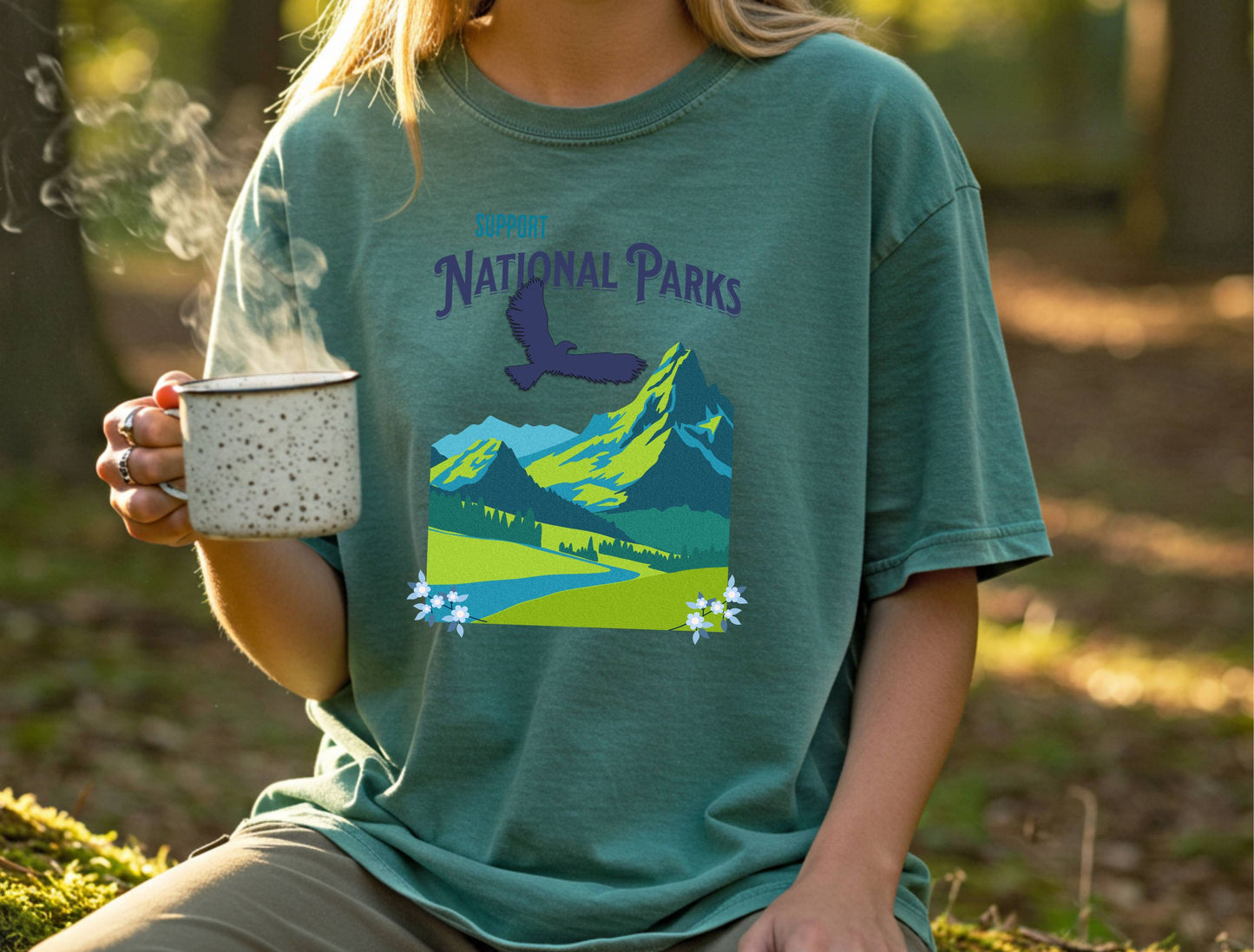 "Support National Parks" 100% Cotton Tee