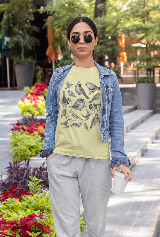 "Bird Collage" Bird Lover Tee