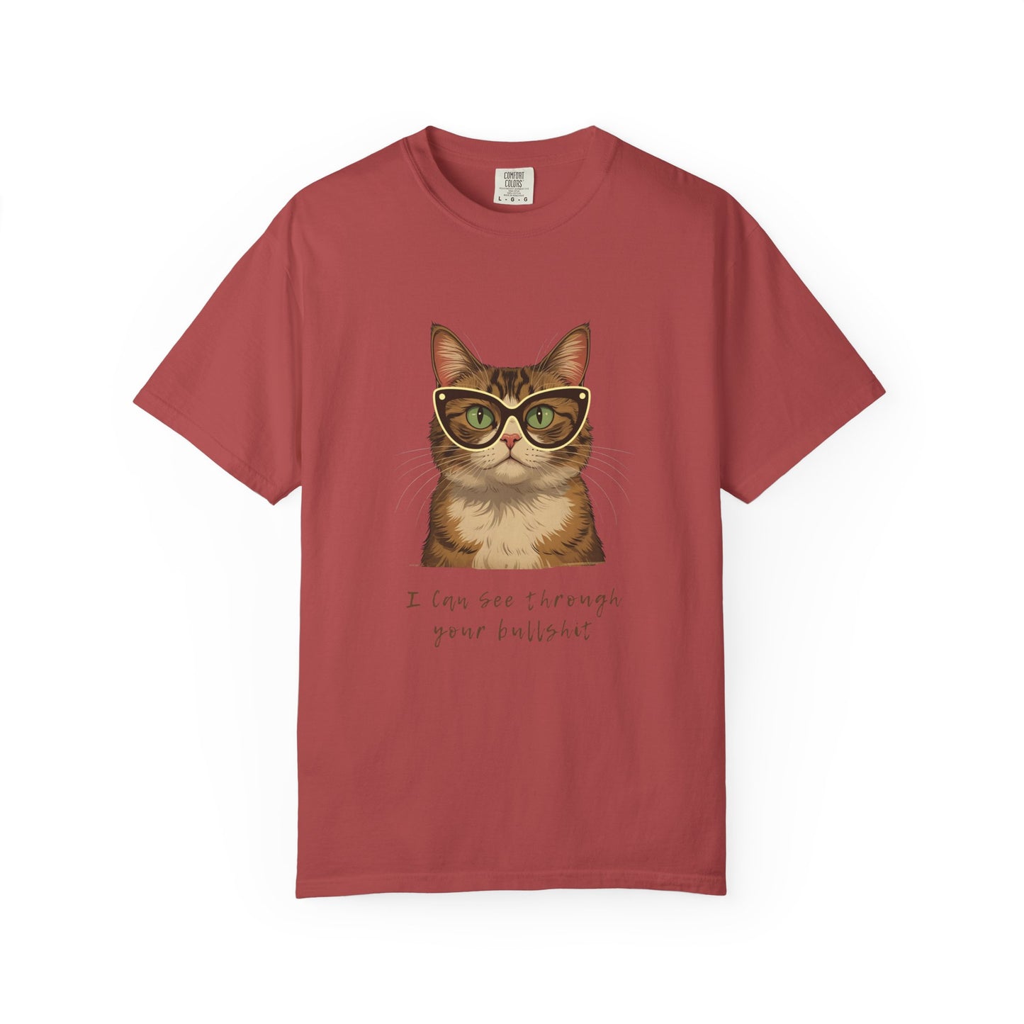"I Can See Through Your Bullsh*t" Snarky Cat Tee