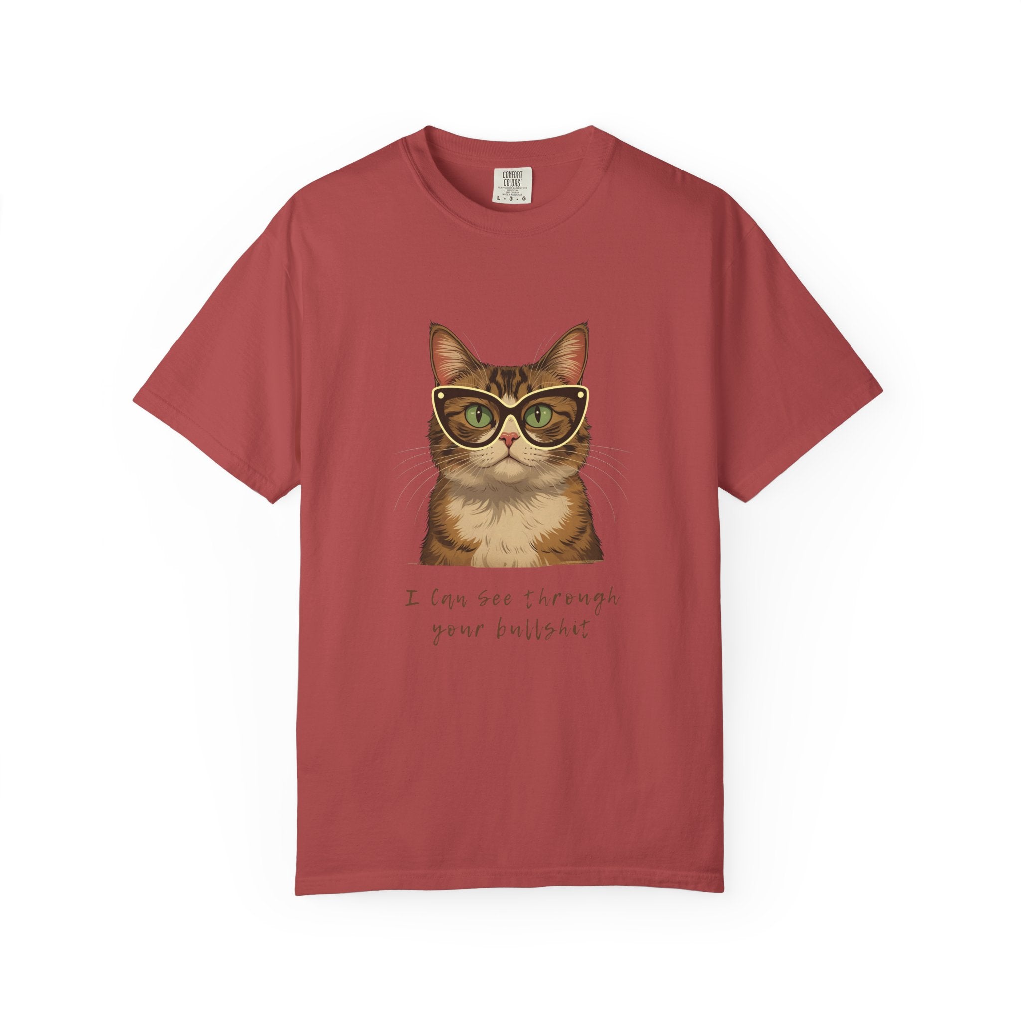 "I Can See Through Your Bullsh*t" Snarky Cat Tee