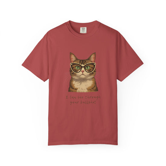"I Can See Through Your Bullsh*t" Snarky Cat Tee