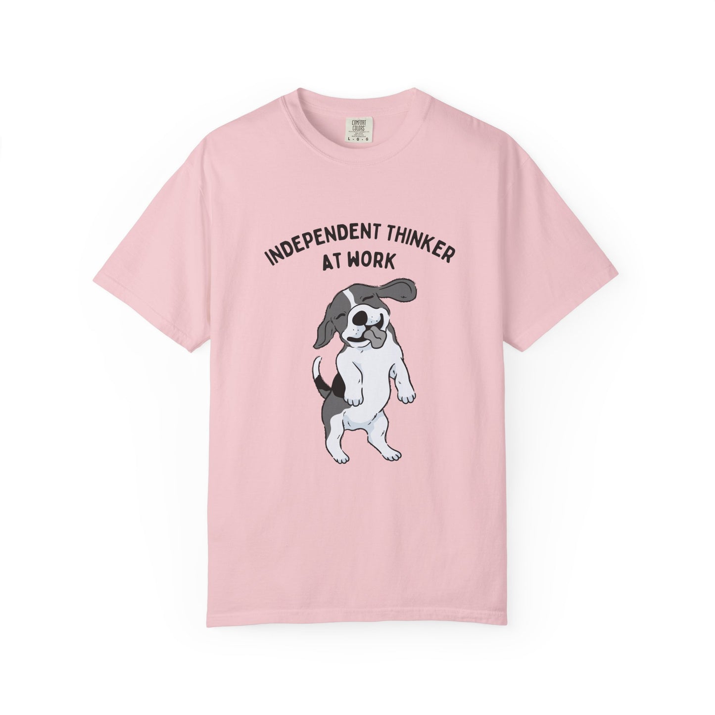 Pink T shirt with sill beagle dog
