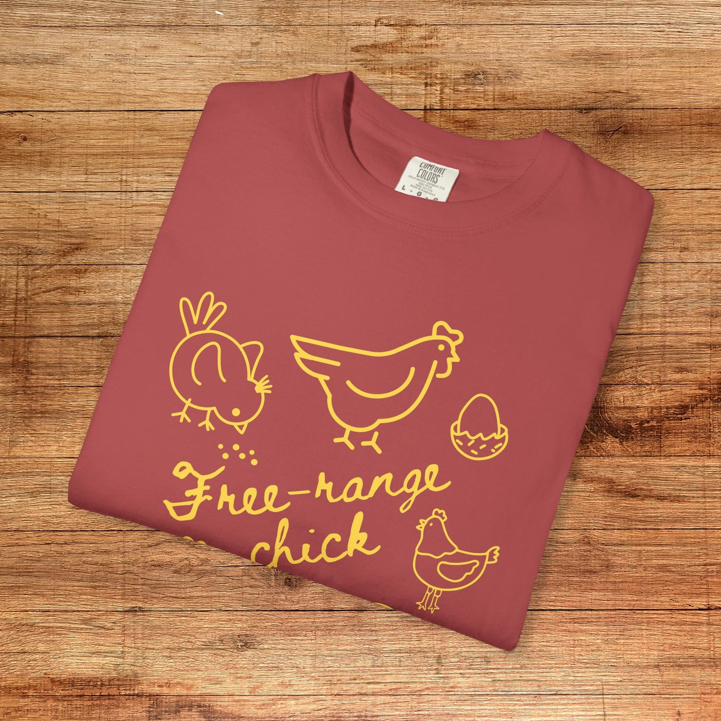 "Free Range Chick" Chicken Scribble Tee
