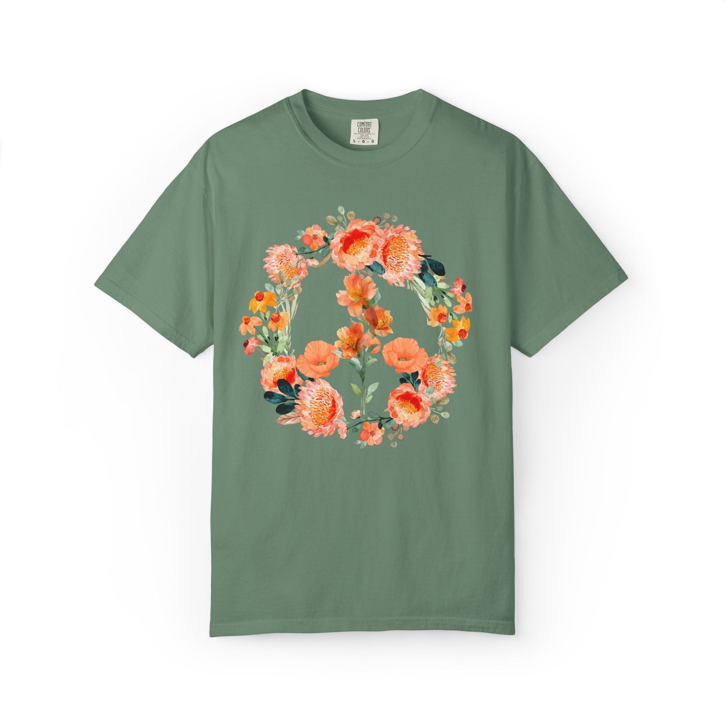 "Floral Peace Sign" Flower Lover's Peace Tee