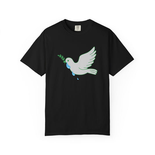 Graphic T shirt Peace Dove black