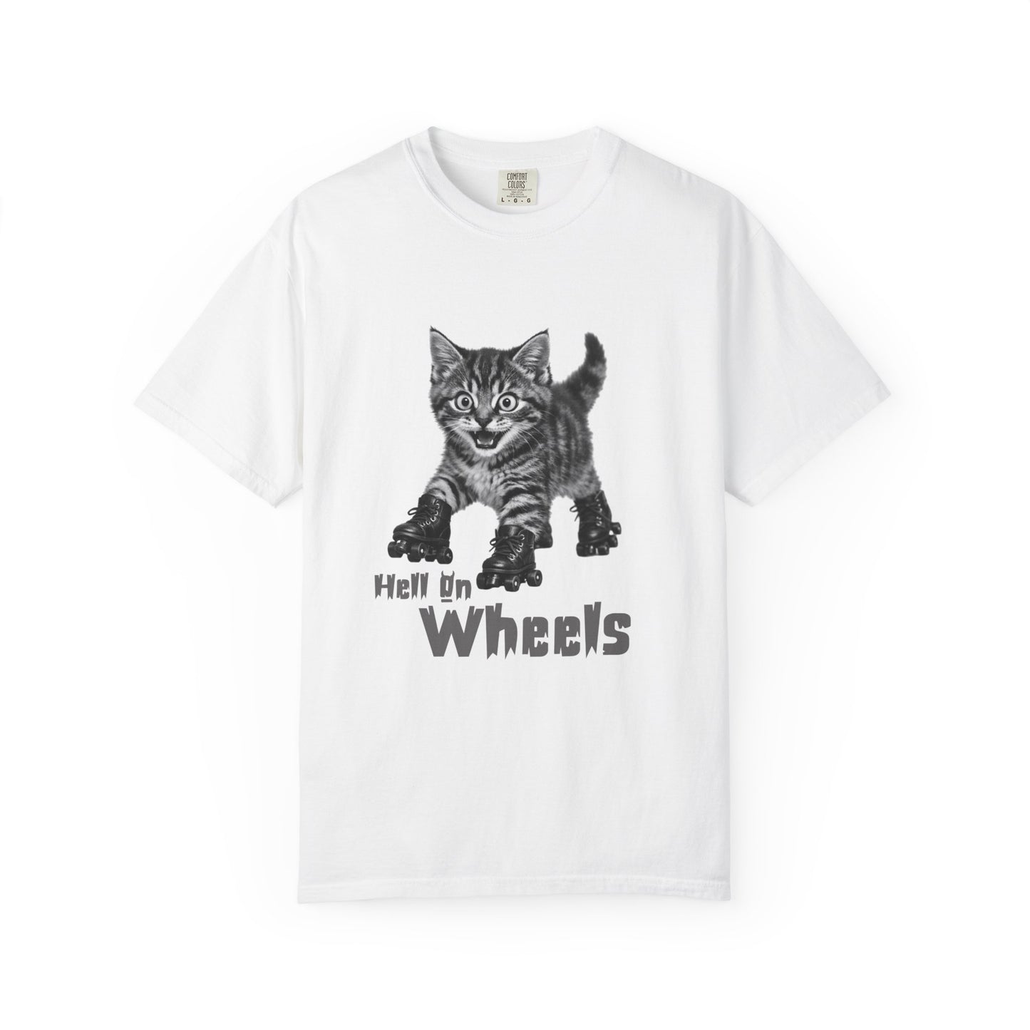 "Hell On Wheels" Roller Skating Cat Tee