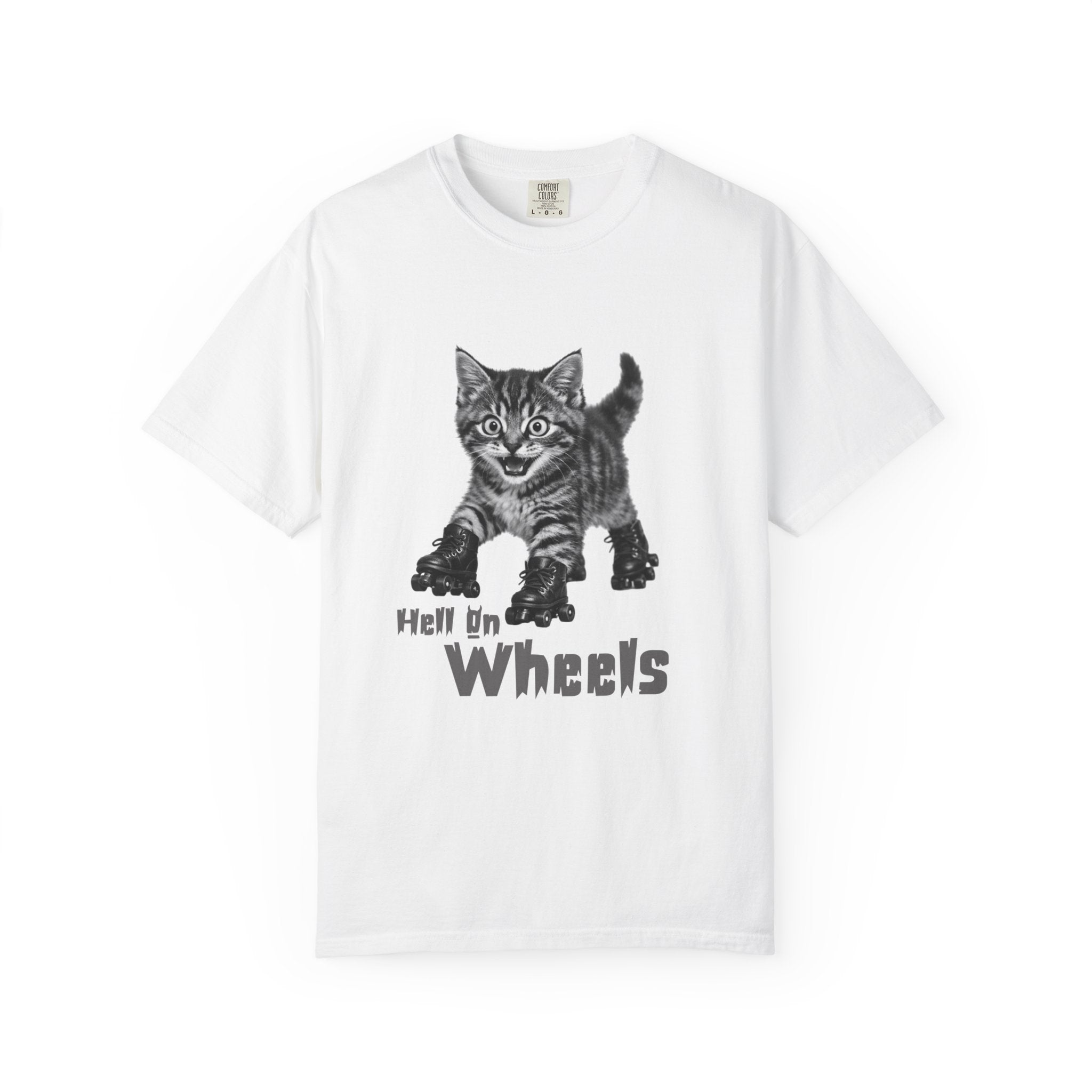 "Hell On Wheels" Roller Skating Cat Tee