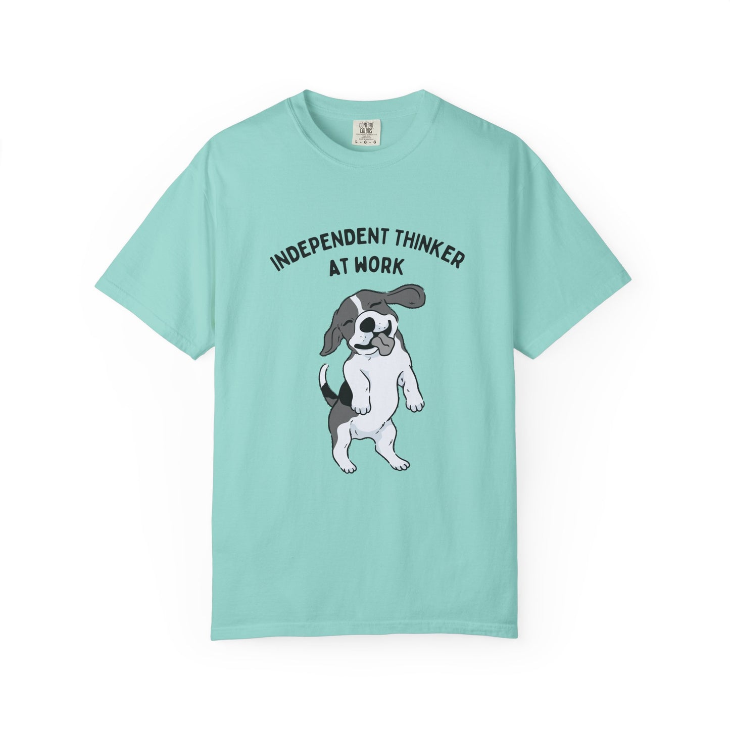 "Independent Thinker At Work"  Beagle Dog Tee