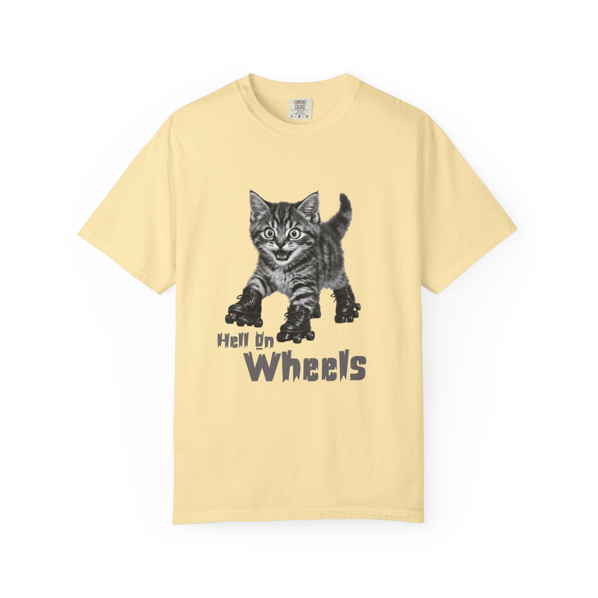 "Hell On Wheels" Roller Skating Cat Tee